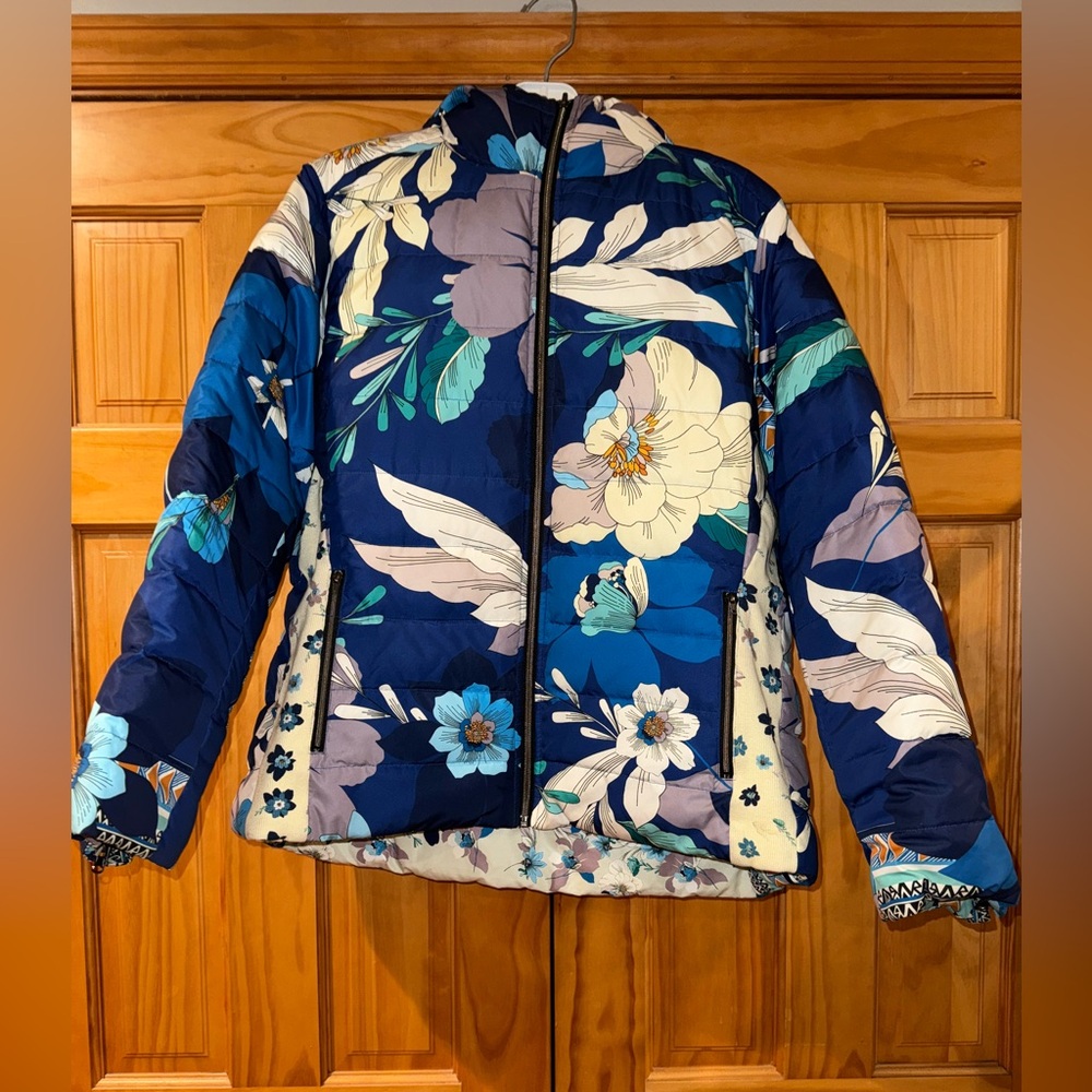 Johnny Was Puffer Jacket- Reversible Size XL